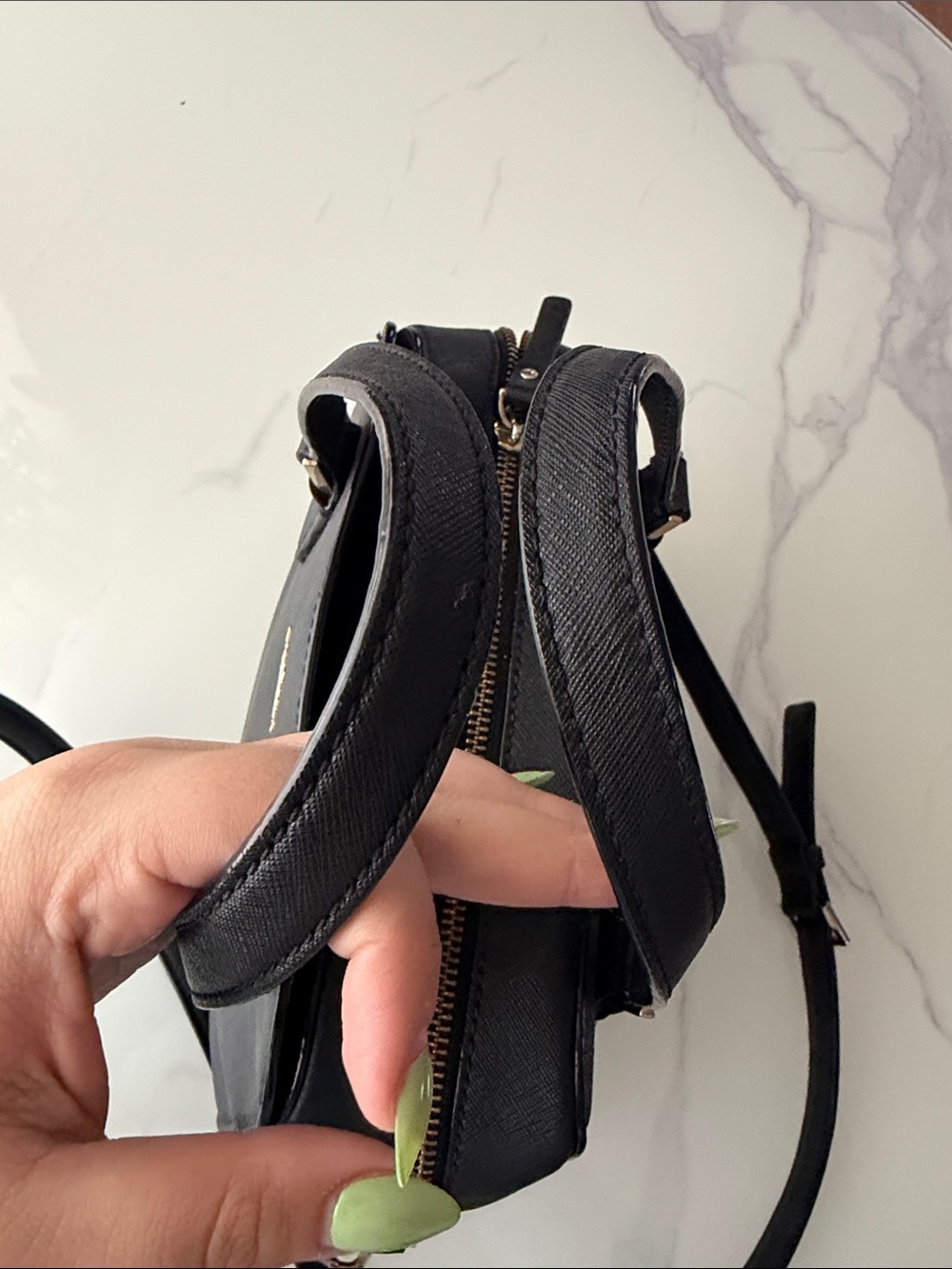kate spade Black Leather Double-Handle Satchel - Picture 4 of 8